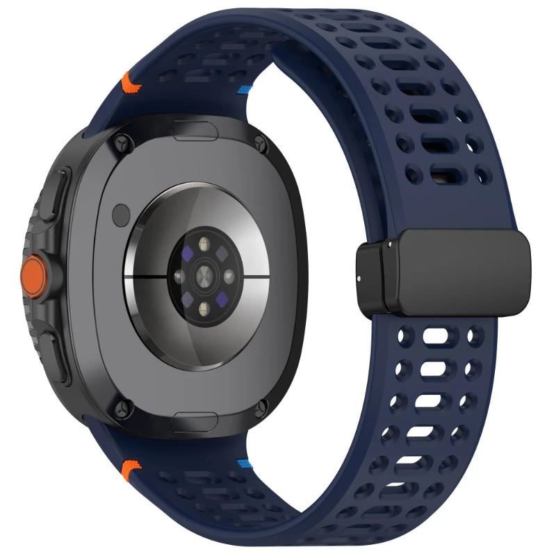 Air Hole Strap for Samsung Galaxy Watch 8 40mm 44mm Silicone Magnetic Buckle Wristband for Galaxy Watch 8 Classic Accessories