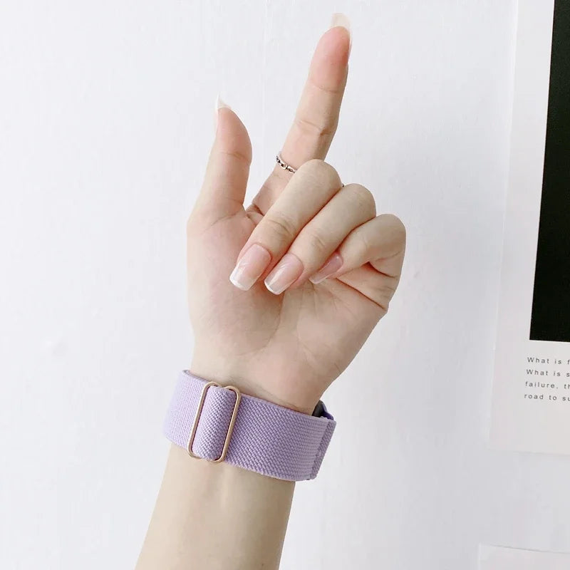 Elastic Shiny strap For Samsung Galaxy Watch 7/6/5/pro/3/4/Active 2 20mm/22mm Bohemian Pride bracelet Huawei GT 5-4-3-2-e band