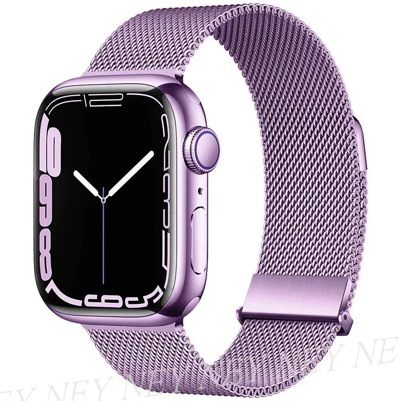 Milanese Loop band For Apple Watch band Ultra 2 49mm 46mm 45mm 44mm 41mm 38mm 42mm Stainless Steel metal Apple Watch Series 10 9 8 7 6 5 4 3