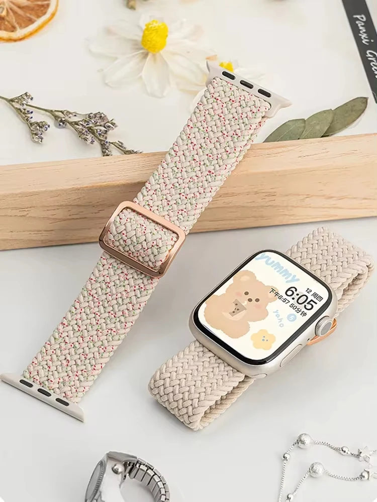 band for Apple Watch band Series 11 10 9 8 7 SE Ultra 3 49mm 46mm 42mm 44mm 45mm 40mm Braided band correa Apple Watch accessories