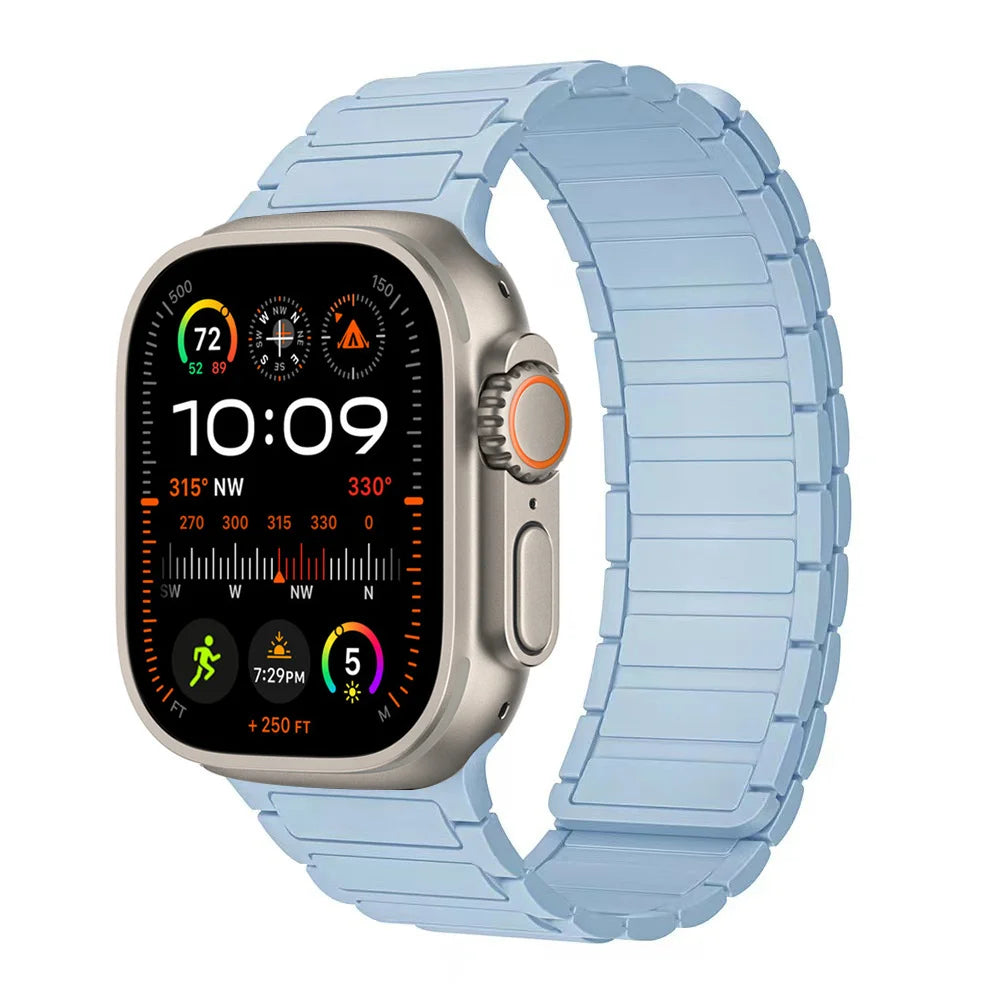Magnetic band For Apple Watch Ultra 2 49mm 44mm 45mm 38mm 42mm 41mm belt Silicone band Apple Watch Series 8 7 6 5 9 SE 40mm band