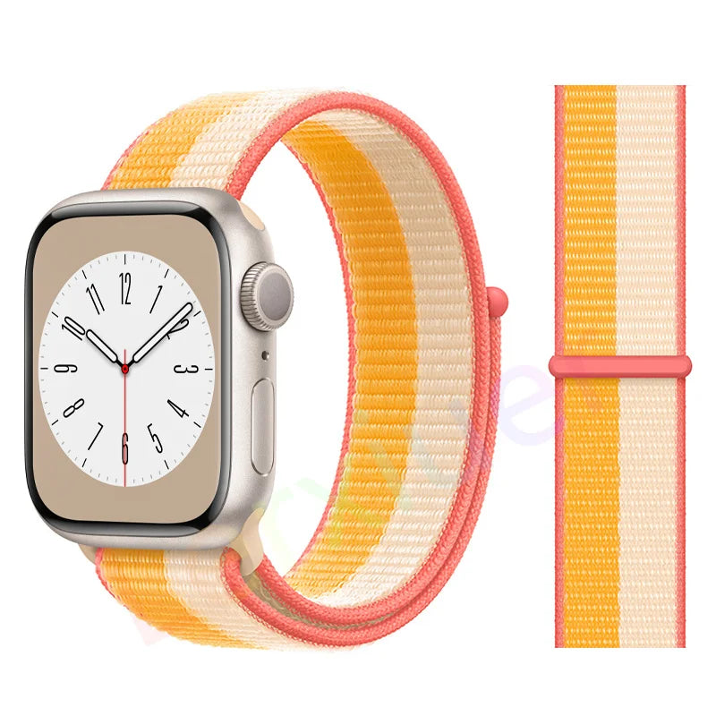 Nylon Loop band for Apple Watch band 46mm 44mm 40mm 42mm 45mm 41mm 49mm 44mm band Apple Watch Series Ultra 2 11 10 9 SE 7 6 5 4