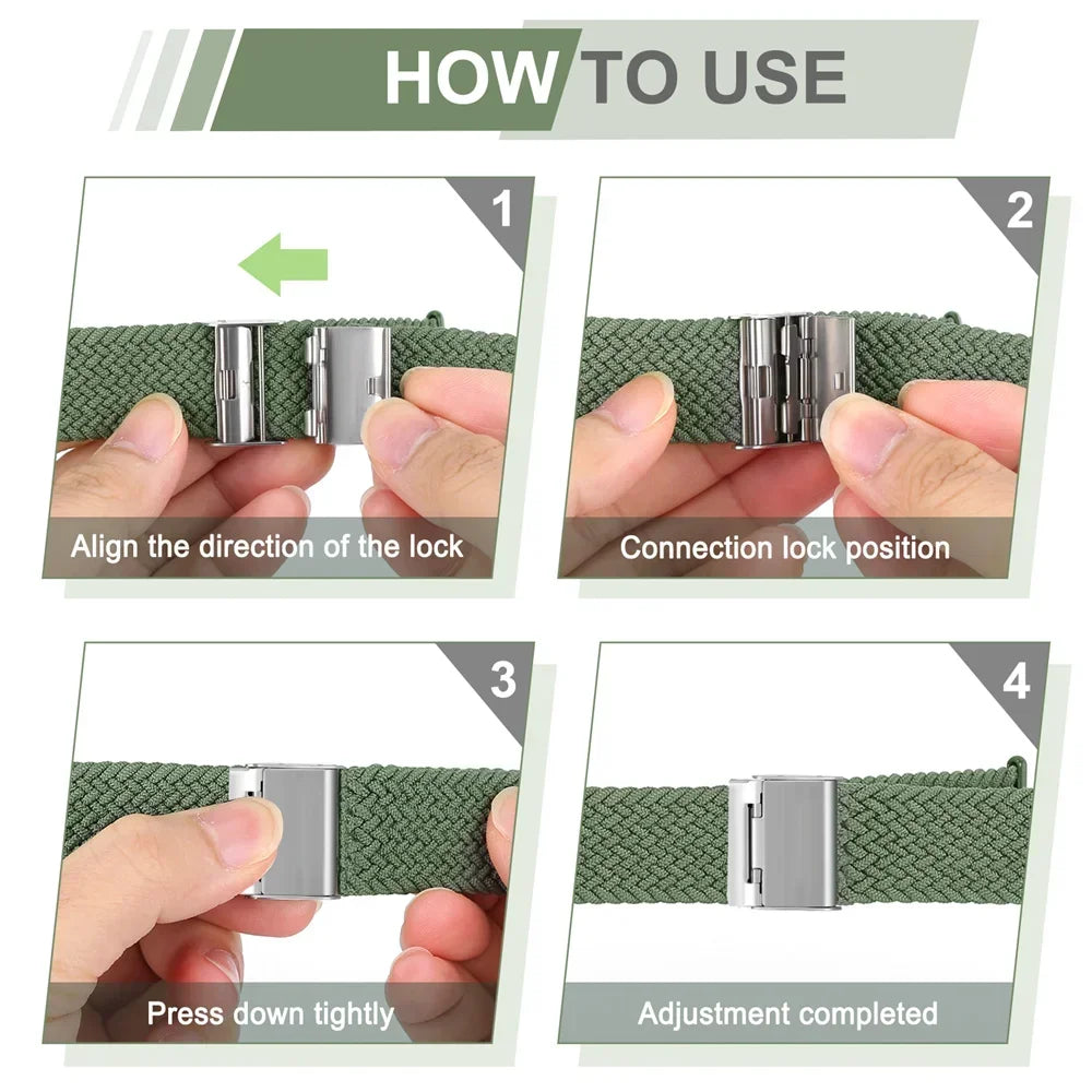 Braided Solo Loop For Apple Watch Ultra band 49mm 45mm 40mm 41mm 44mm Nylon Elastic band Apple Watch Series 10 9 8 SE 6 7 5 4 band