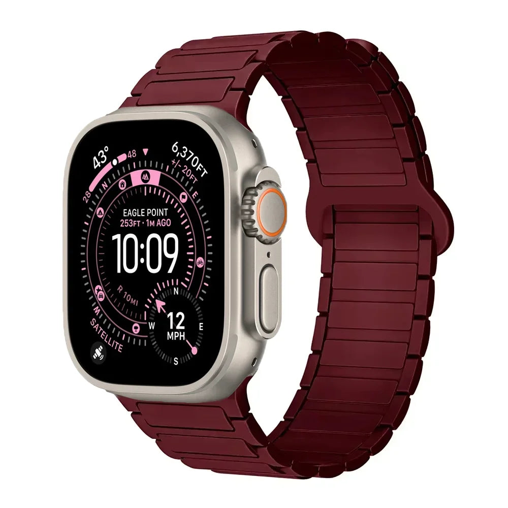 Magnetic Silicone band for Apple Watch Ultra 3 band 49mm 46mm 42mm 45mm 44mm 40mm band correa Apple Watch Series 11 10 9 8 7 SE