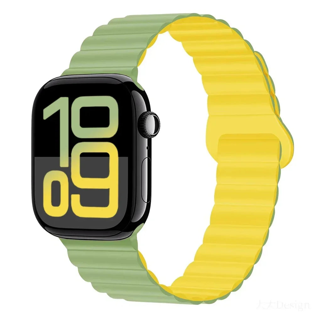 Silicone band for Apple Watch Ultra 3 2 1 49mm 11 10 42mm 46mm Magnetic band for Series 9 8 7 6 5 4 SE3 41mm 45mm 44mm 40mm