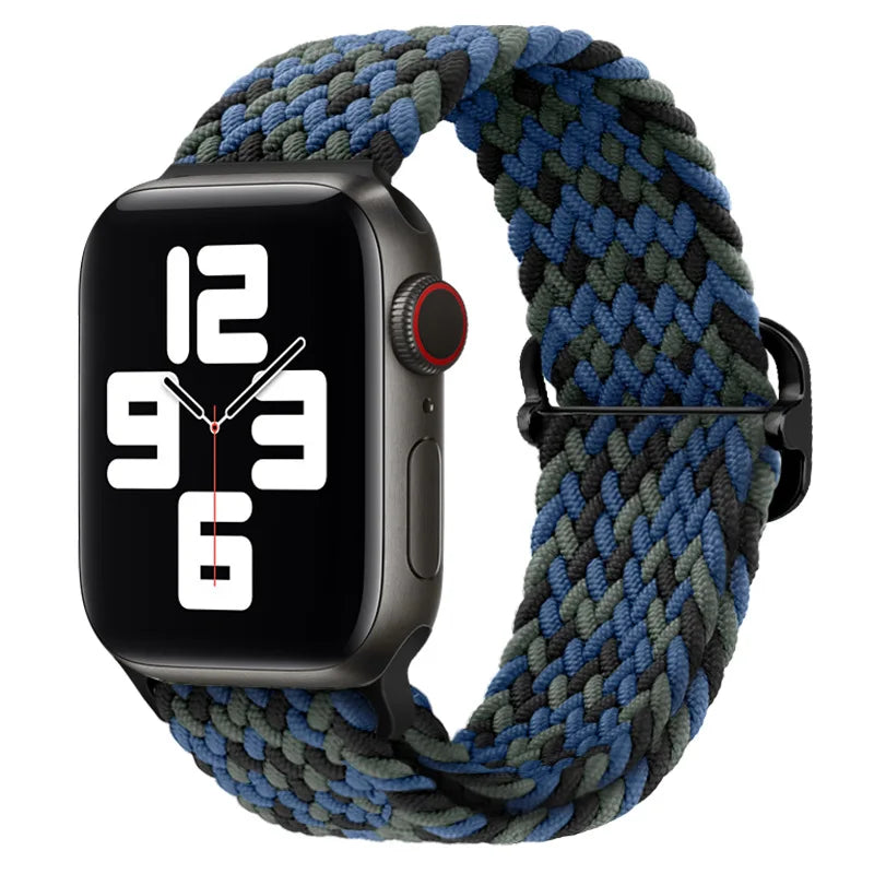 Braided Solo Loop band For Apple Watch band 40mm 44mm 45mm 41mm 38mm 42mm 49mm band correa Apple Watch Series Ultra 9 8 7 6 5 SE
