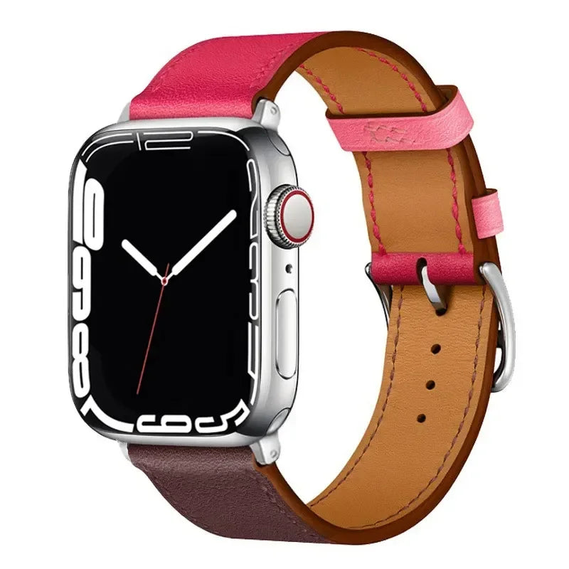 Leather band for Apple Watch 10 band 49mm 44mm 45mm 42mm 46mm 40mm 41mm Woman Man band Apple Watch Series 9 8 7 6 5 4 3 SE Band