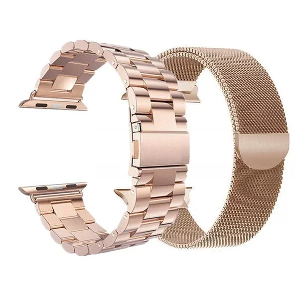 2pcs Stainless Steel band For Apple Watch band 49mm 45mm 41mm 40mm 44mm metal correa band belt Apple Watch Series9 8 7 6 5 SE 4