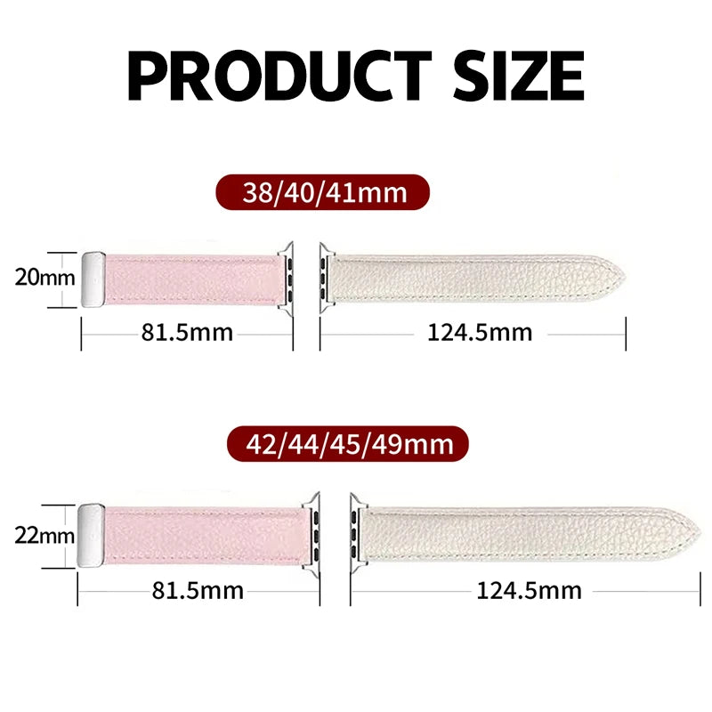 Leather Magnetic Buckle band for Apple Watch 8 7 45mm 41mm Ultra 49mm PU Leather band for Apple Watch Series 6 5 4 3 44mm 42mm 40mm