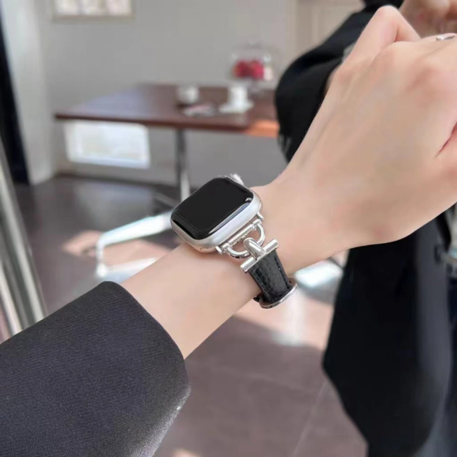 Fashion Leather loop Correa For Apple Watch band Series Ultra 11 10 9 8 7 6 5 4 3 38mm 40mm 41mm 42mm 44mm 45mm 46mm 49mm band