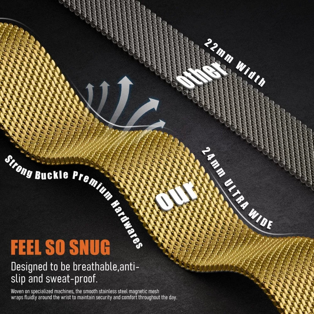 Milanese Loop band for Apple Watch band 46mm 49mm 44mm 40mm 45mm 42mm 38mm 41mm band Apple Watch Series 10 SE 9 8 7 6 3 Ultra 2