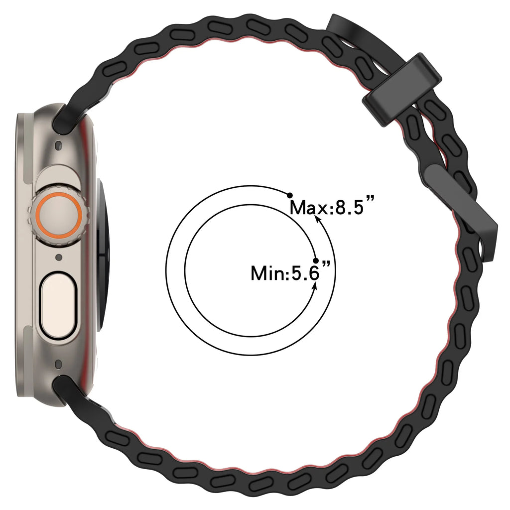 Ocean Silicone band for Apple Watch Ultra 3 2 1 49mm 11 10 46mm 9 8 7 45mm Breathable Matching Wristband Apple Watch 6 5 4 SE3 44mm