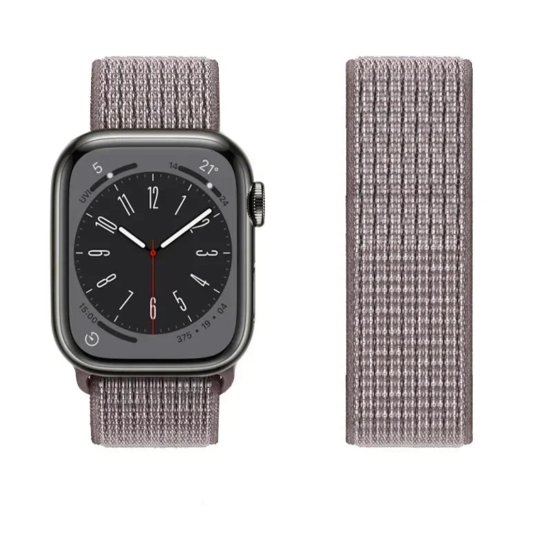 Nylon Loop for Apple Watch band 44mm 40mm 45mm 41mm 38mm 42mm 46mm band Apple Watch Series Ultra 2 49mm 10 9 8 7 6 SE 5 4 band