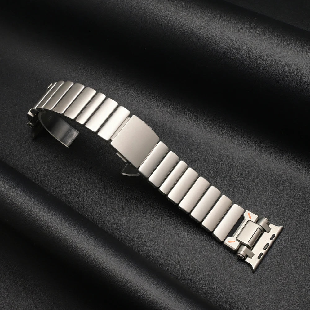 Magnetic Titanium band for Apple Watch Ultra 3 2 49mm Rubber Men band For Apple Watch 11 10 46mm 9 8 7 6 5 4 SE3 44mm 45mm band