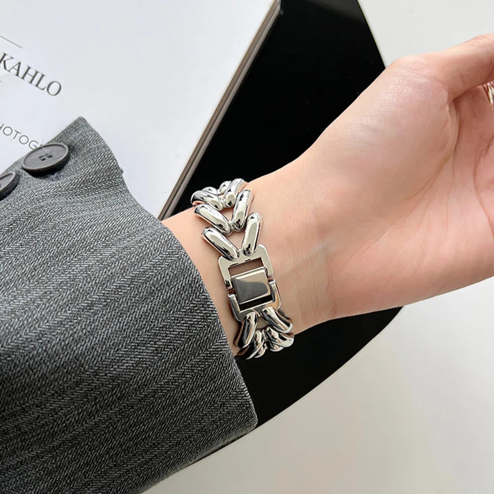 22mm 20mm Band for Samsung Galaxy Watch 7 6 5 4 40 44mm 6classic Active 2 Stainless Steel Chain Bracelet for Huawei GT2/3 Strap