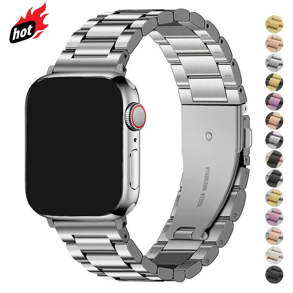 Metal Stainless Steel band for Apple Watch band Ultra 3 2 49mm 46mm 42mm 45mm 44mm 41mm band Apple Watch Series 11 10 9 8 7 6 SE 5 4