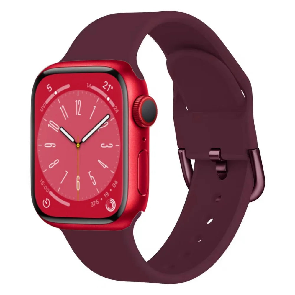 Silicone band for Apple Watch band 46mm 42mm 45mm 41mm 44mm 46mm band Wristband Apple Watch Series 10 9 8 7 6 5 SE Ultra 2 49mm