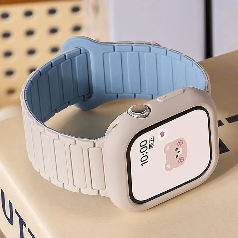 Case+band Silicone band For Apple Watch 46mm 42mm 49mm 44mm 40mm 45mm 41mm for Apple Watch Series 11 10 9 8 7 6 5 4 SE 3 Ultra 3