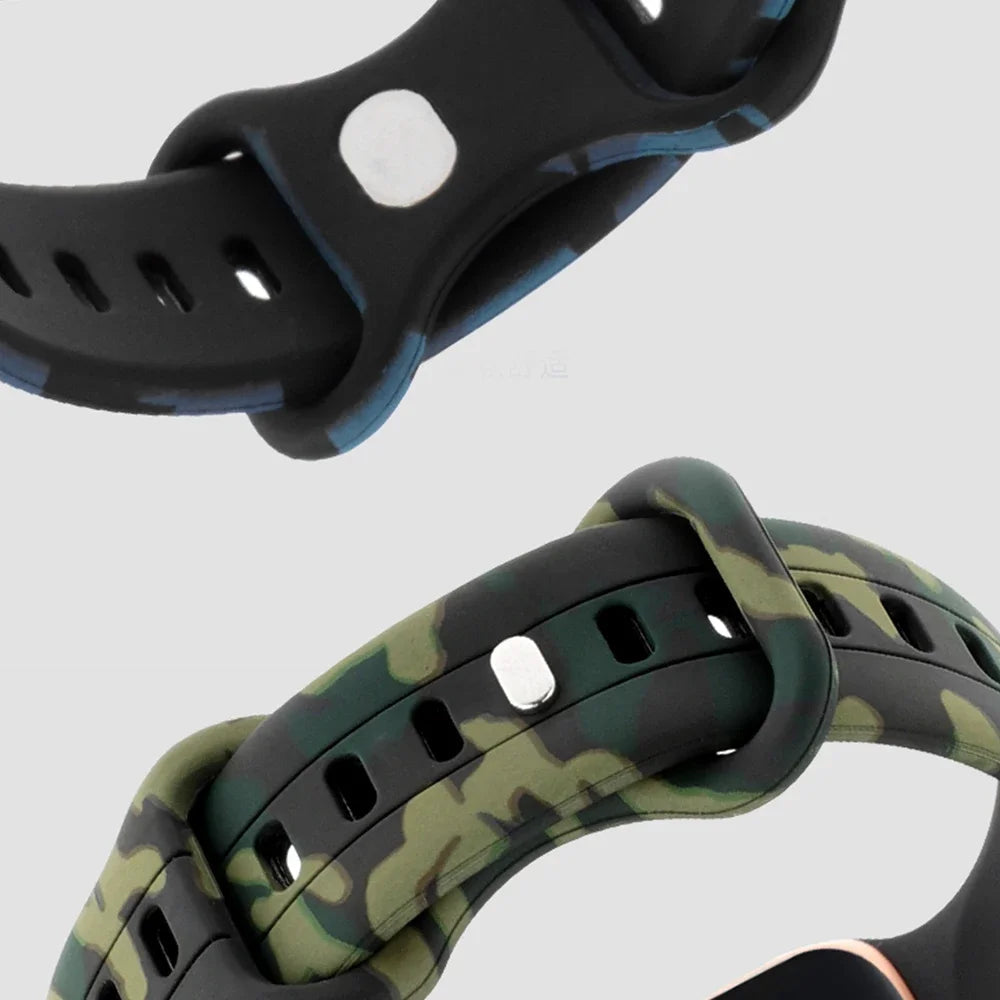 Silicone band For Apple Watch band 49mm 45mm 41mm 44mm 40mm 42mm 38mm 45mm Camouflage band Apple Watch Series Ultra 8 SE 7 6 5