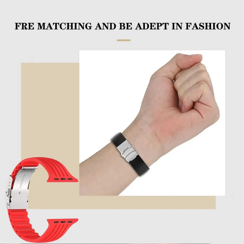 Silicone band Soft band For Apple Watch Ultra 2 44mm 40mm 49mm 45mm 41mm 38mm 42mm 45mm Apple Watch Series 3 6 SE 7 8 9
