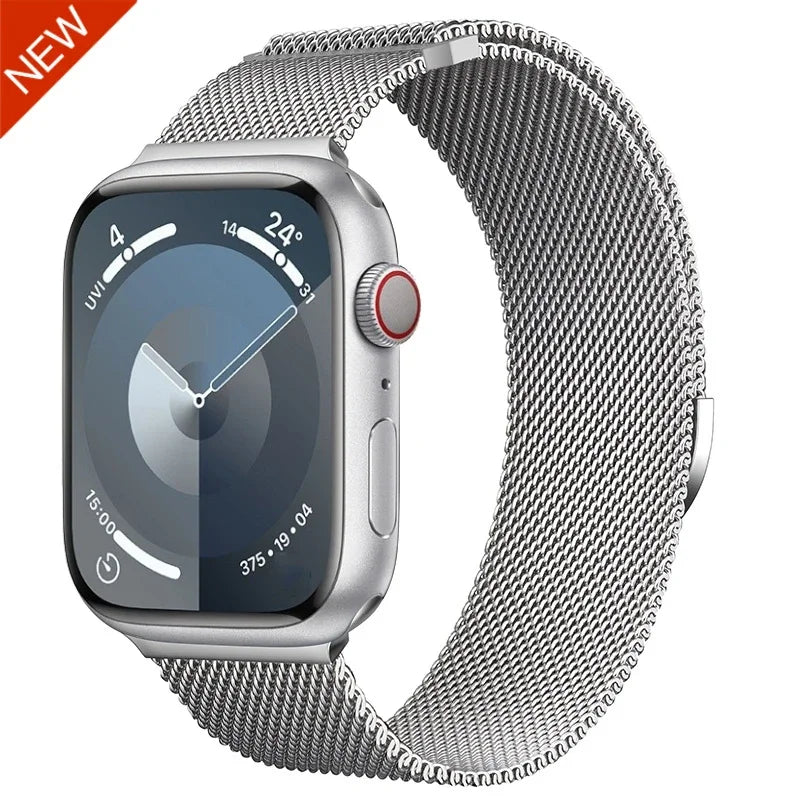Magnetic Milanese band For Apple Watch 11 10 9 8 7 46mm 42mm 45mm 41mm Ultra 3 2 49mm band Apple Watch 6 5 4 SE3 44mm 40mm Band