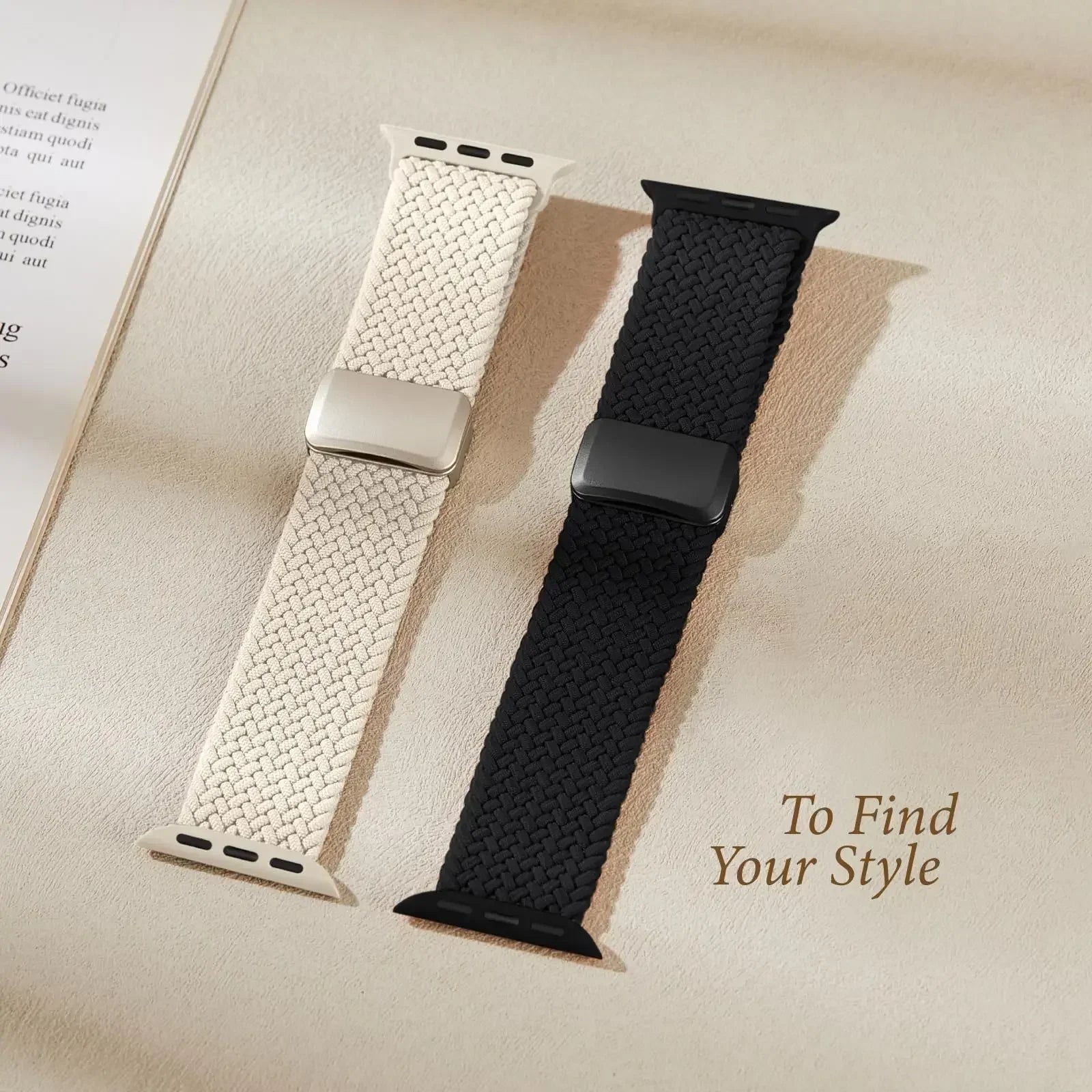 Braided band For Apple Watch band 40mm 44mm 42mm 46mm 45mm 38mm 41mm Magnetic buckle band Series 10 SE 9 8 7 6 5 4 Ultra 2 49mm