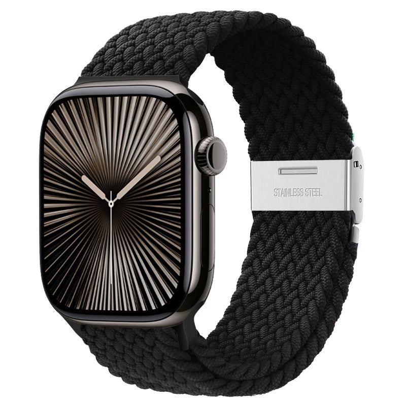 band For Apple Watch band 46mm 45mm 44mm 49mm 40mm 41mm 42mm Braided loop correa band Apple Watch Series 10 8 9 7 5 SE 6 4 Ultra