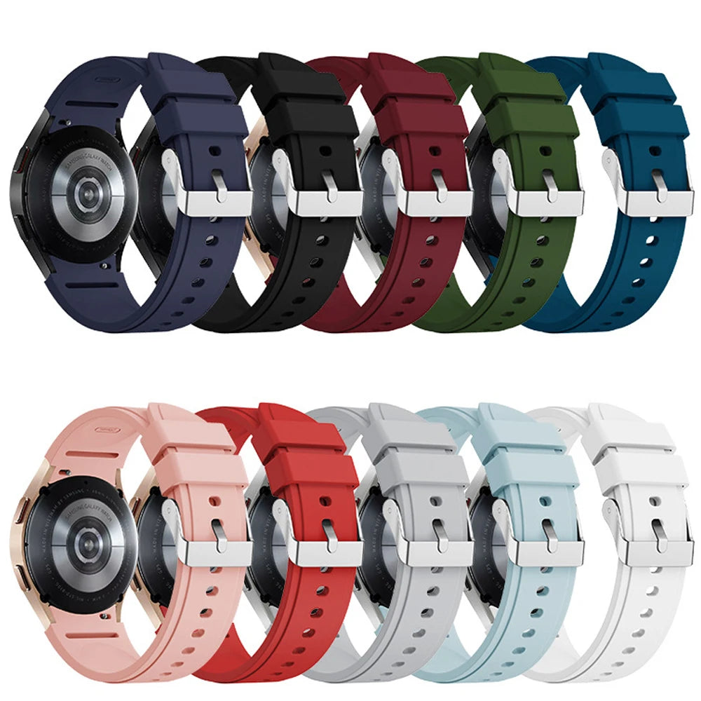 Sport Silicone Strap for Samsung Galaxy Watch 6 44mm 40mm Accessories Watch Band Bracelet Galaxy Watch6 Classic 43mm 47mm Correa