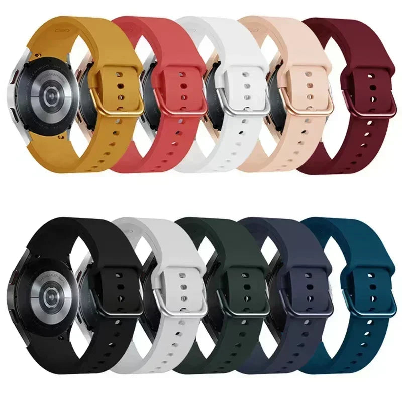Original Silicone Strap For Samsung Galaxy Watch 7/6/5/4 44mm 40mm 5 Pro Sports Bracelet Galaxy Watch 6 4 Classic 47mm 43mm Band