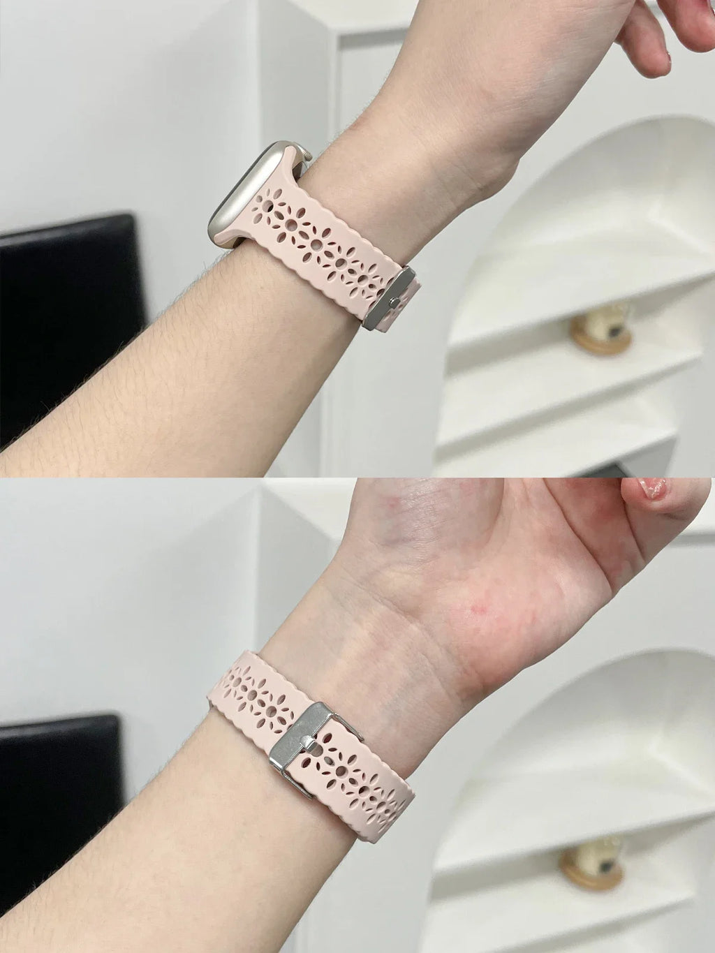 Silicone band For Apple Watch 44mm 40mm 38mm 42mm Ultra 2 49mm Sport band Apple Watch Series 9 7 8 6 SE 5 4 3 41mm 45mm band