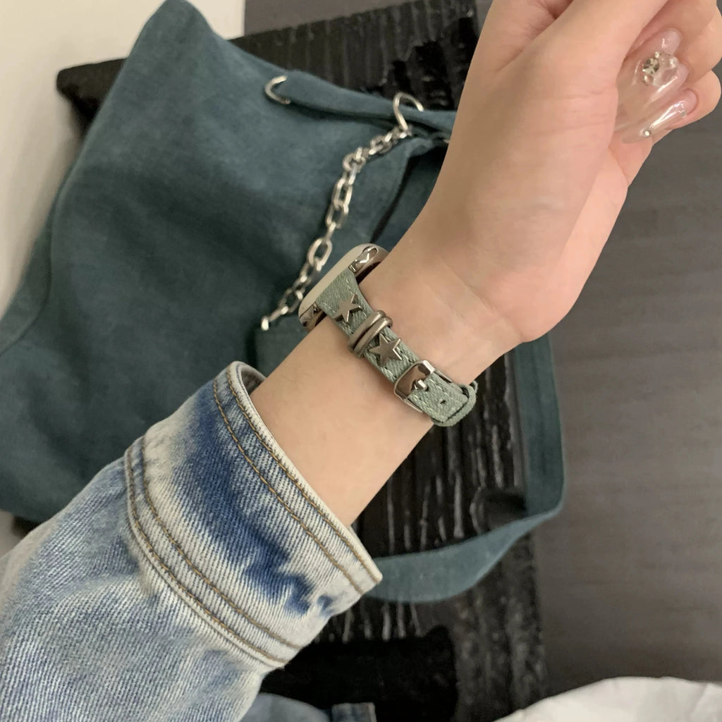 Thin Leather Loop For Apple Watch band Correa For Women Series 11 10 9 8 7 6 5 4 3 2 1 band for Apple Watch