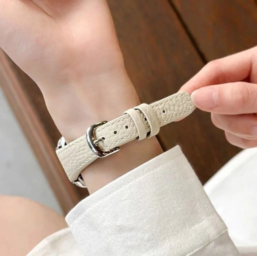 Leather Strap for Samsung Galaxy Watch 8 44mm 40mm Classic Wriststrap Quick Releas Bracelet Band for Watch 8 Classic Accessories