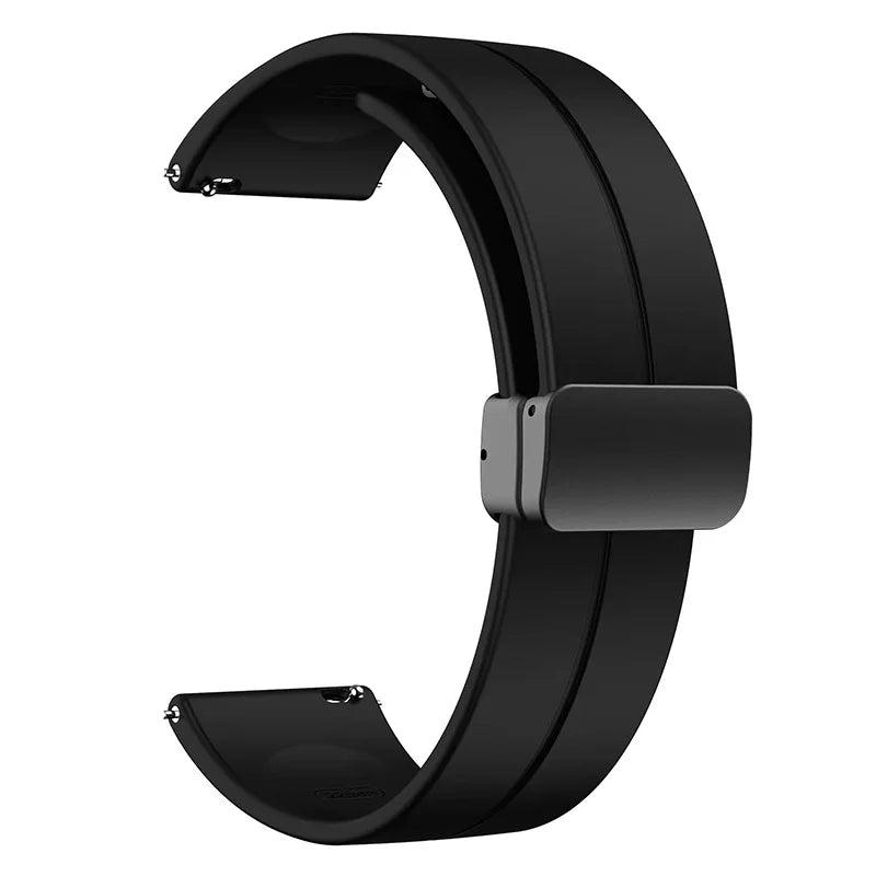 Gear S3 Frontier / Classic Band Correa Magnetic Buckle Silicone Strap For Samsung Galaxy Watch 3 45mm / 46mm Watchband Bracelet