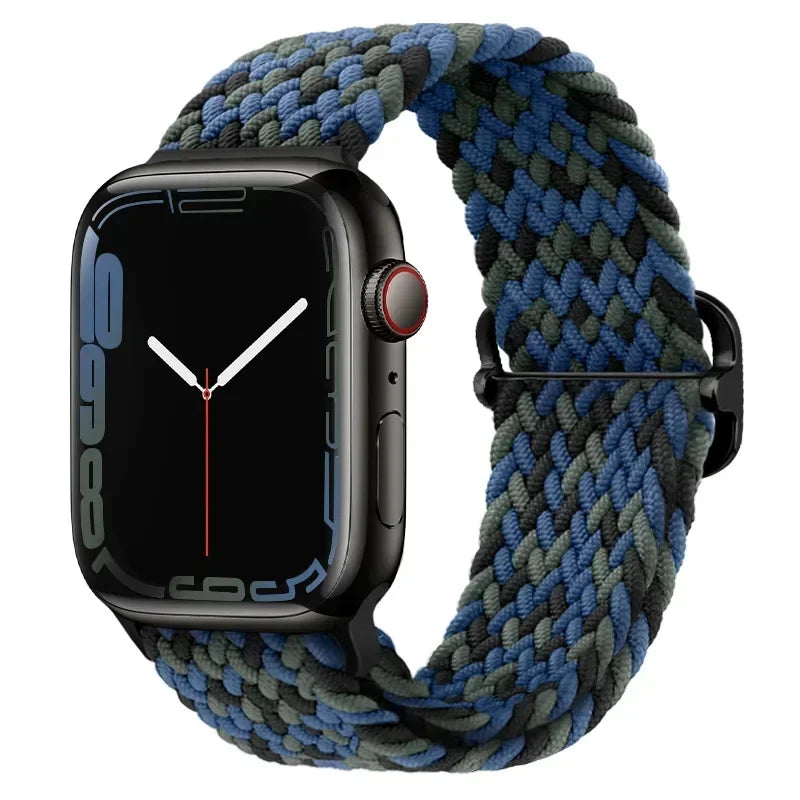 Braided Nylon band for Apple Watch band Ultra 2 49mm Series 10 46mm 42mm 44mm 40mm 41mm Adjustable band Apple Watch 9 8 7 6 SE 5 4