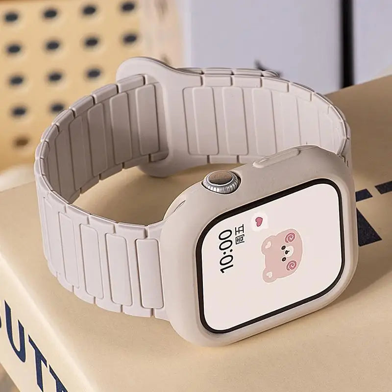 Case+band Silicone band For Apple Watch 46mm 42mm 49mm 44mm 40mm 45mm 41mm for Apple Watch Series 11 10 9 8 7 6 5 4 SE 3 Ultra 3