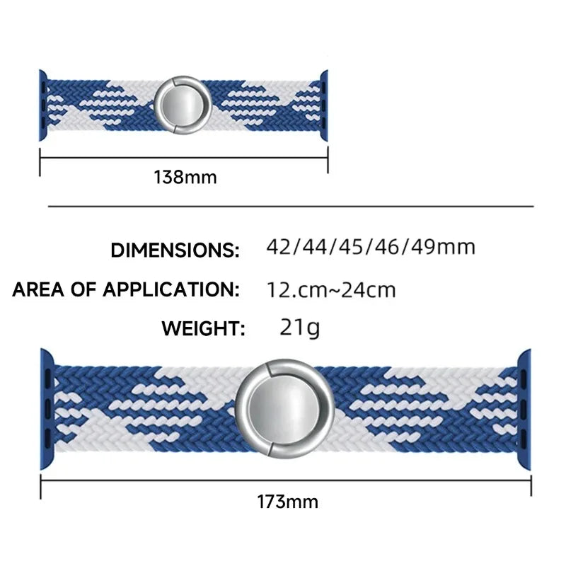 Braided band For Apple Watch band 44mm 40mm 45mm 49mm 41mm 38mm buckle band Apple Watch Series SE 10 9 8 7 6 Ultra 2 Magnetic Band