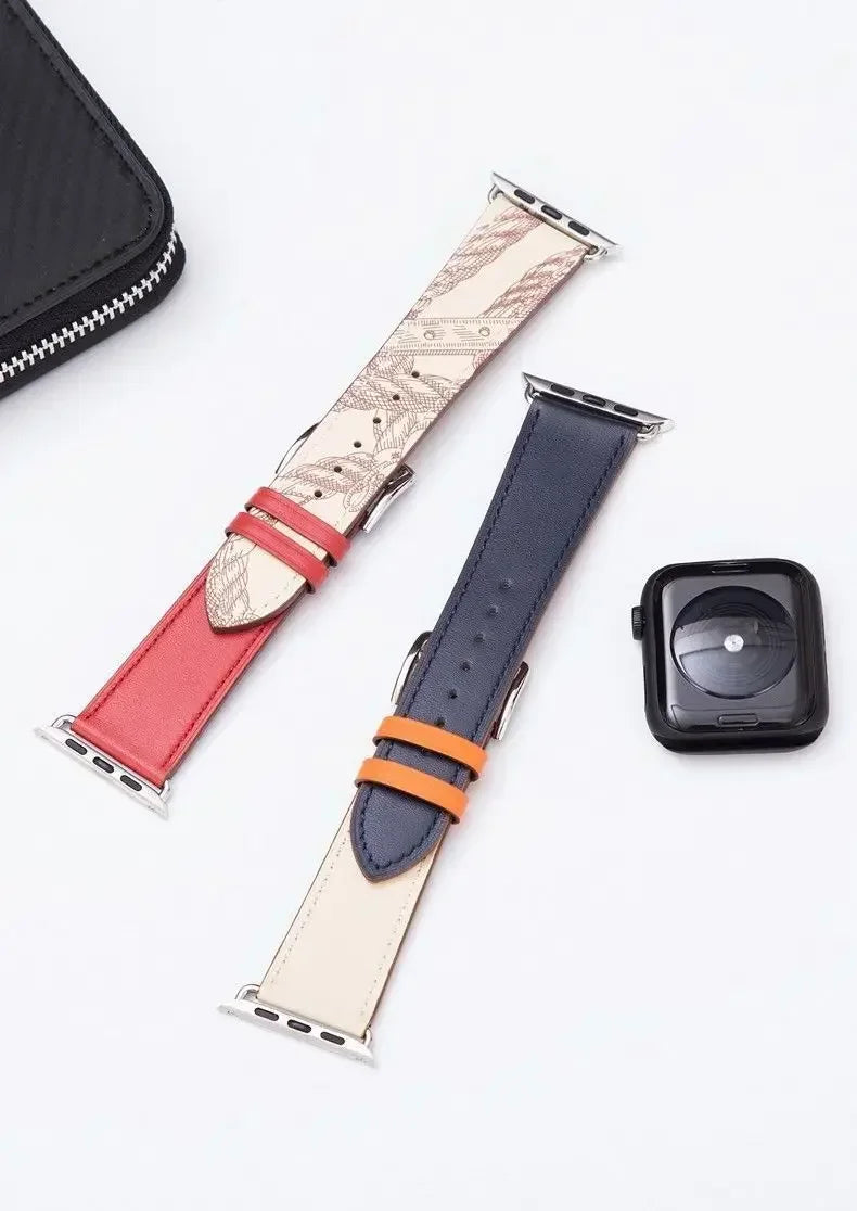 Sport Leather Watch band for Apple Watch band 44mm 38mm 42mm 46mm 40mm 41mm 49mm 45mm band Apple Watch Series Ultra 2 10 9 8 7 6 5 4 SE