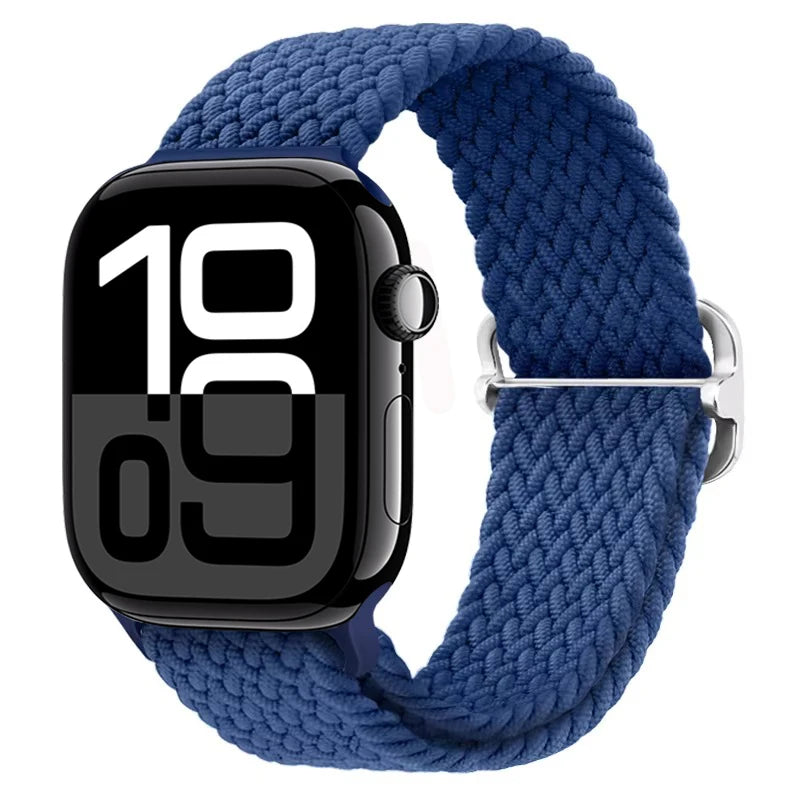 Braided Nylon band For Apple Watch Ultra 49mm 46mm 45mm 44mm 42mm 41mm 40mm Elastic band Apple Watch 11 10 9 8 7 SE 4 5 6 Belt