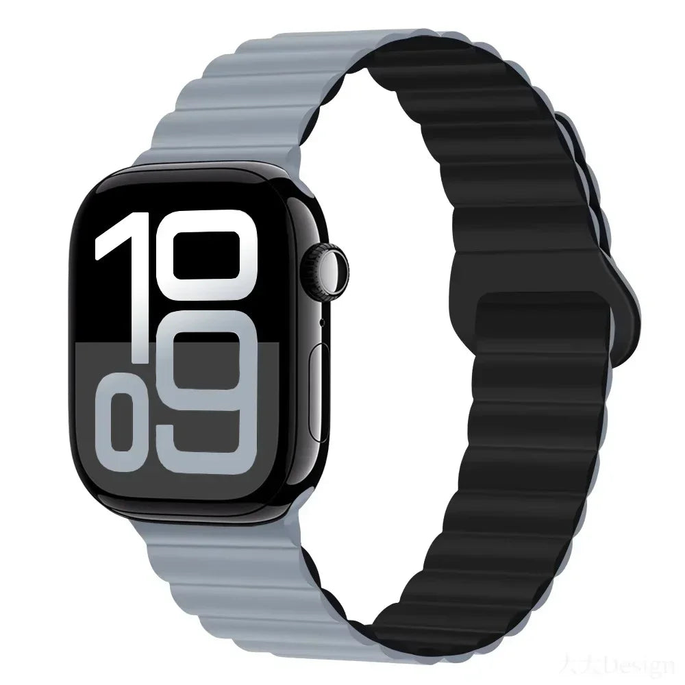 Silicone band for Apple Watch Ultra 3 2 1 49mm 11 10 42mm 46mm Magnetic band for Series 9 8 7 6 5 4 SE3 41mm 45mm 44mm 40mm