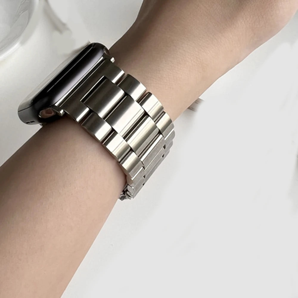 Luxury Stainless Steel band for Apple Watch Ultra 49mm 45mm 44mm 42mm Women Slim band for Apple Watch SE 9 8 7 6 5 3 Correa 41mm 40mm