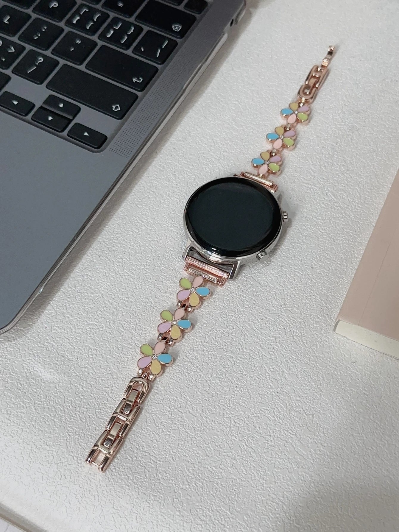 New 20mm 22mm 18mm Flower bracelet Link Strap For Samsung Galaxy Watch 7 FE 5 Pro 4 6 classic band 44mm 40mm sport correa loop