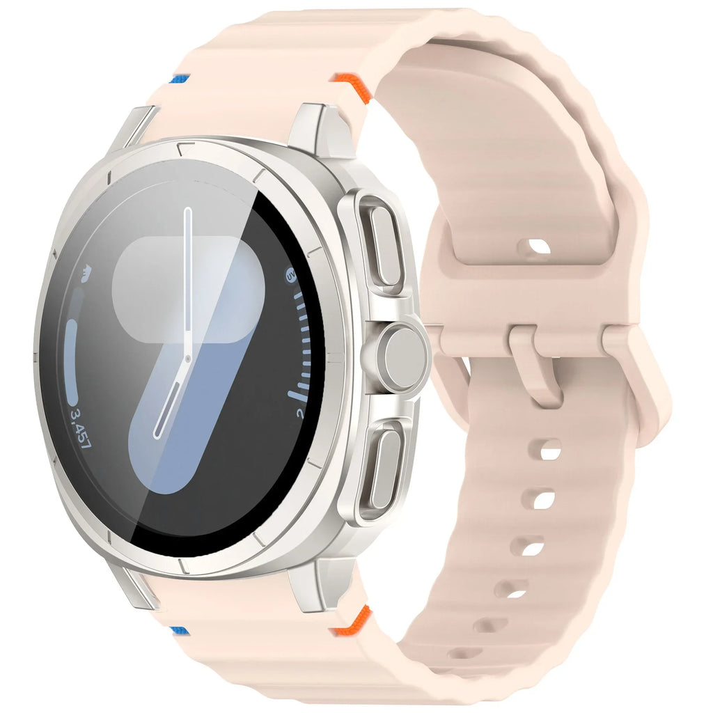 Case+Strap for Samsung Galaxy Watch 7 40mm 44mm Appearance Upgrade Ultra 47mm for Galaxy Watch 7 Sports silicone Bracelet