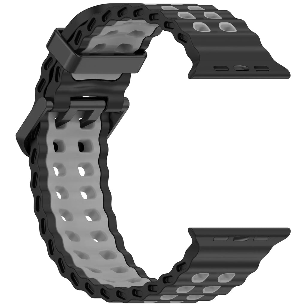 Ocean Silicone band for Apple Watch Ultra 3 2 1 49mm 11 10 46mm 9 8 7 45mm Breathable Matching Wristband Apple Watch 6 5 4 SE3 44mm