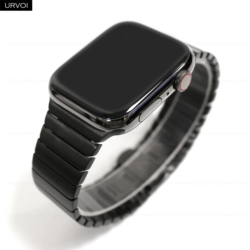 URVOI band for Apple Watch Ultra 3 2 Link band gen.1 3 stainless steel band butterfly clasp wristband for Apple Watch 45mm 46mm 49mm