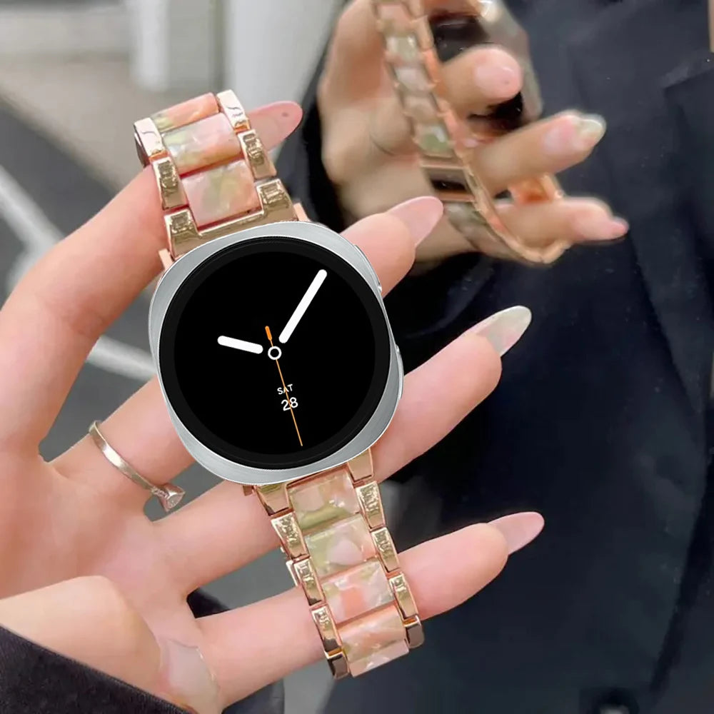 Samsung Galaxy Watch 8 8Classic Ultra 2 1 Strap Bicolor Intermetallic Resin Bracelet Galaxy 8 40mm 44mm 46mm 47MM Band