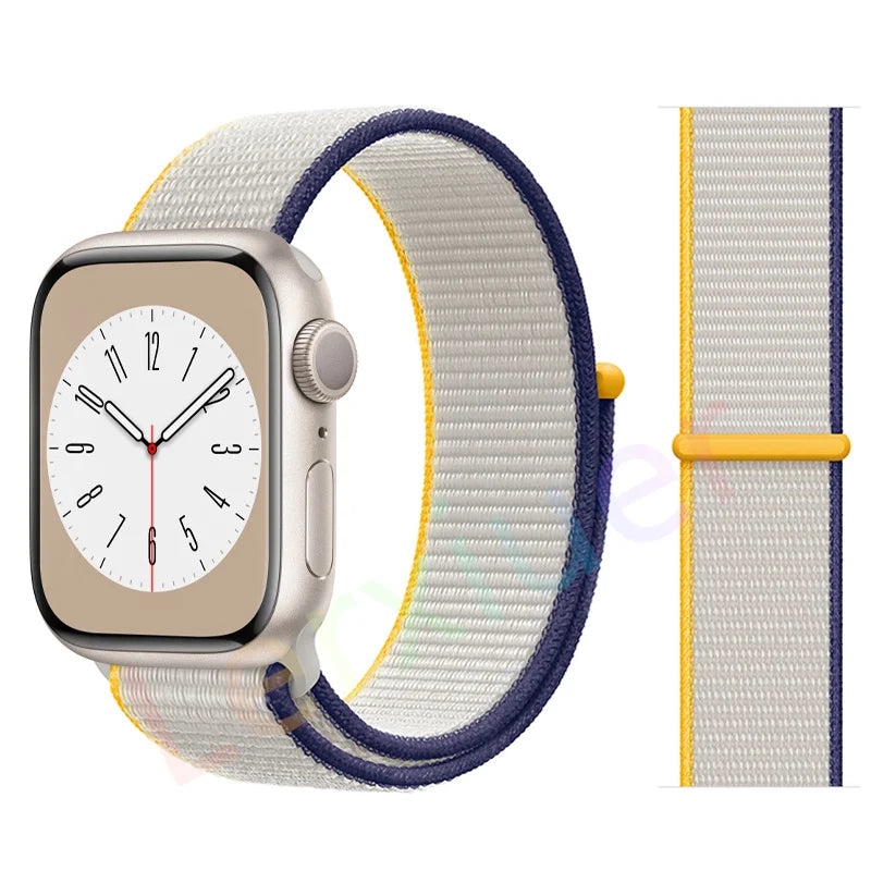 Nylon Loop band for Apple Watch band 46mm 44mm 40mm 42mm 45mm 41mm 49mm 44mm band Apple Watch Series Ultra 2 11 10 9 SE 7 6 5 4