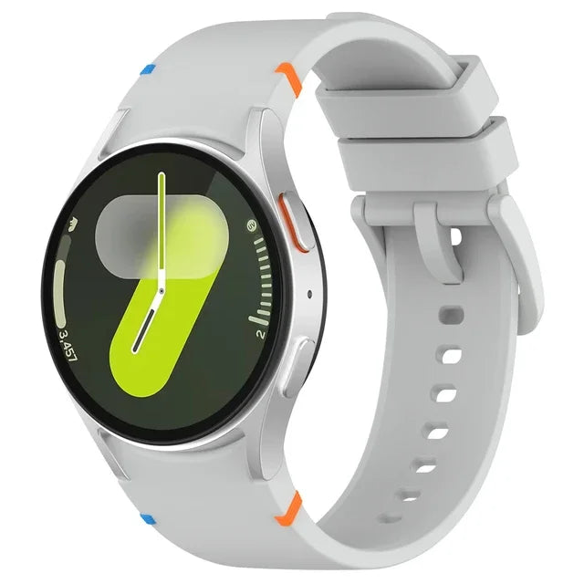 Official Silicone Strap For Samsung Galaxy Watch 7/FE/6/5/4 44mm 40mm 5 Pro Wave Bracelet Galaxy Watch 6 Classic 47mm 43mm Band