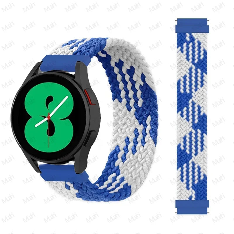 Braided solo loop for Samsung Galaxy Watch 7 44mm 40mm Strap correa Bracelet Galaxy Watch 4 6 Classic 5 pro 45MM 20MM 22MM band