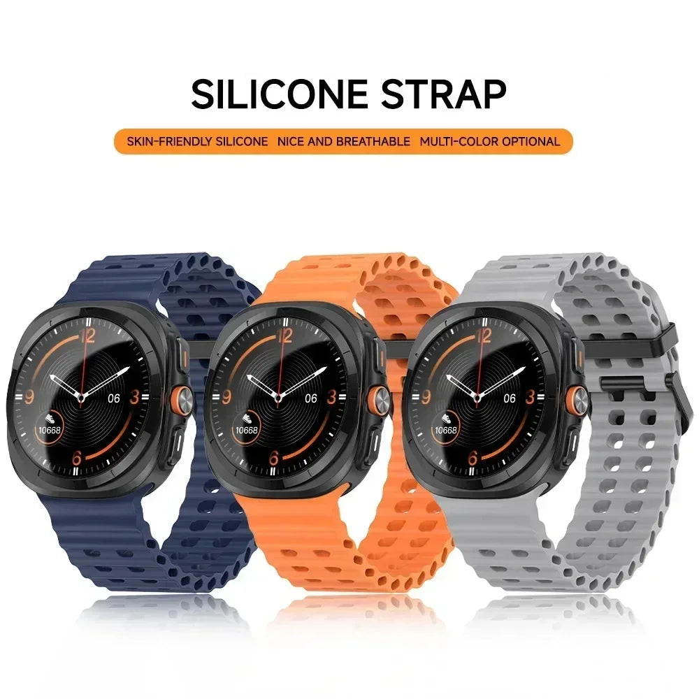 Silicone Breathable Strap For Samsung Galaxy Watch Ultra 47mm Marine Wristband Bracelet Galaxy Watch Ultra(2025) 47mm Watchband