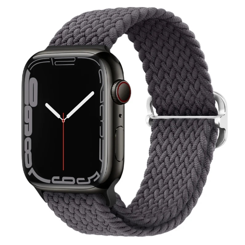 Braided Solo Loop band For Apple Watch band 40mm 44mm 45mm 41mm 38mm 42mm 49mm band correa Apple Watch Series Ultra 9 8 7 6 5 SE
